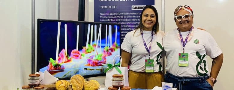 Natália Martins, CEO do Giardino; Geórgia Goiana, gastrônoma e chef de cozinha no buffet